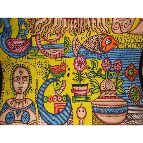 New Large Mexicali Sun God Southwest Tapestry Room Decor Wall Hanging Coverlet - Picture 3 of 5